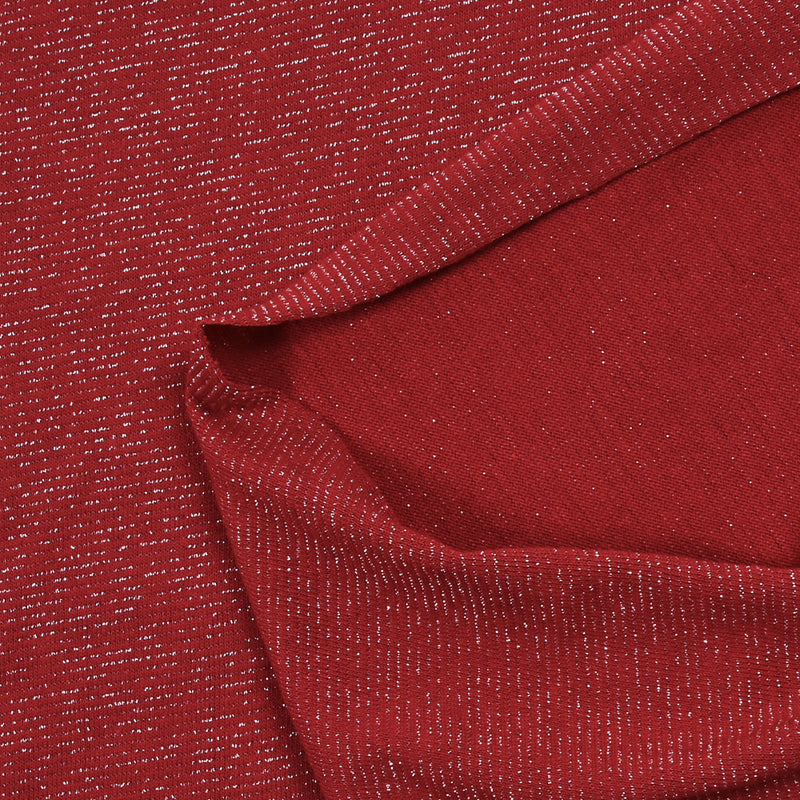 Maille Lurex rayée rouge cerise