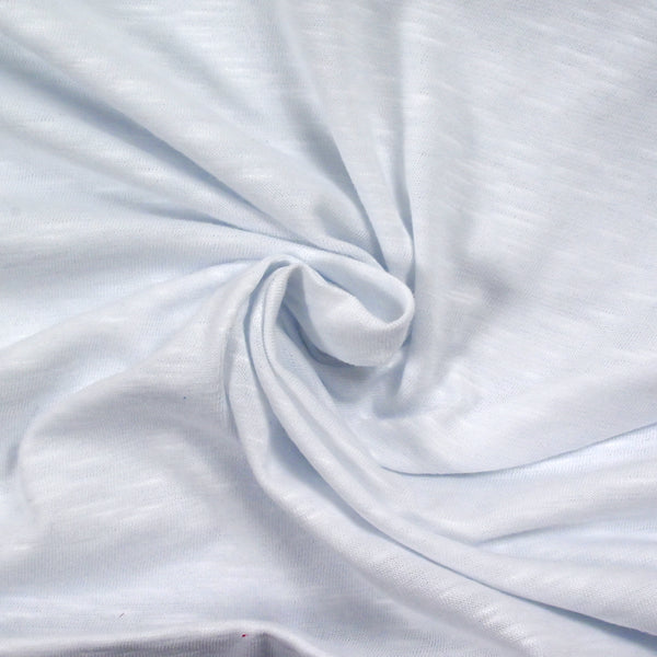 Jersey de coton flammé blanc glacier