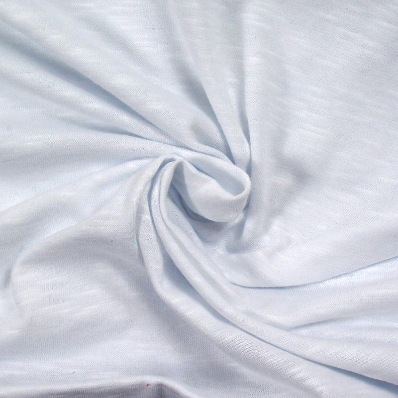 Jersey de coton flammé blanc glacier