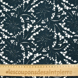 Guipure de coton Daphné bleu pétrole