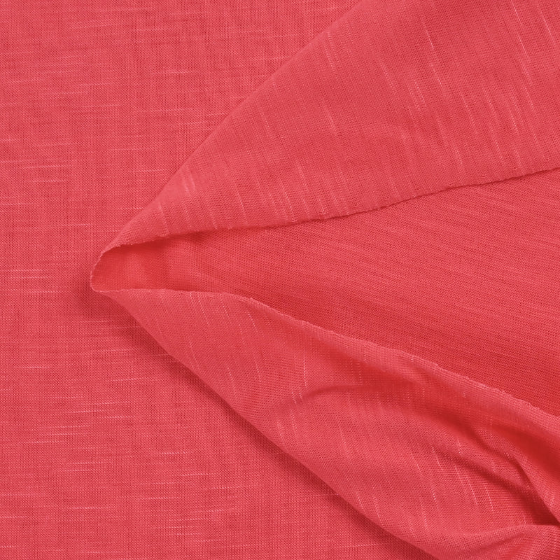 Jersey de viscose flammé rose corail
