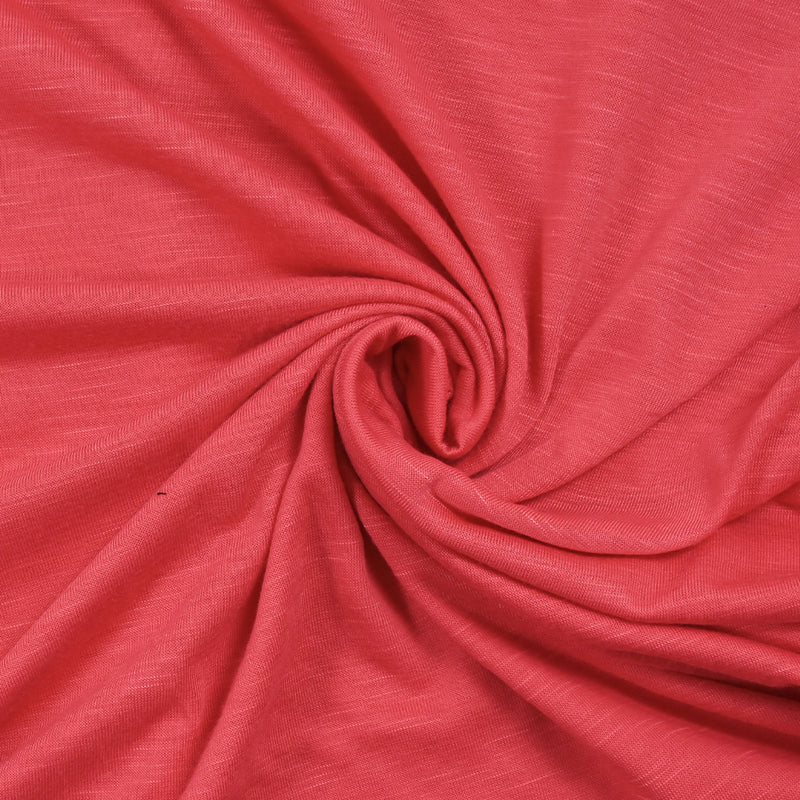 Jersey de viscose flammé rose corail
