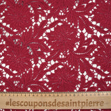Guipure de coton Daphné rouge fraise