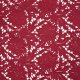 Guipure de coton Daphné rouge fraise