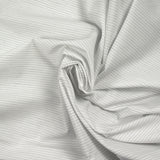 Coton chemise tissé-teint rayé gris fond blanc