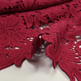 Guipure de coton Daphné rouge fraise
