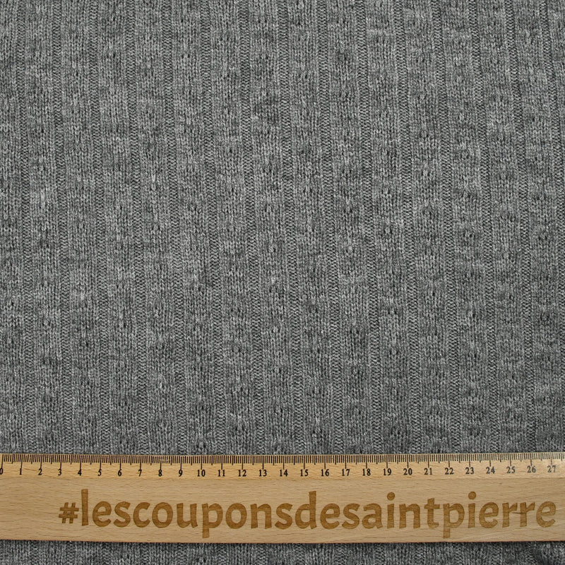 Maille côtelée Sana gris
