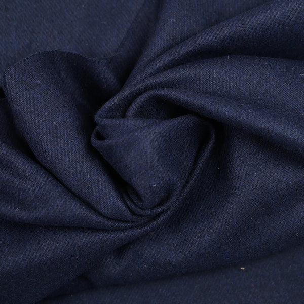 Sergé de laine mélangée marine