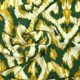 Sauvage polyester print microfiber dark green background