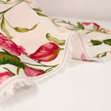 Viscose imprimée rosier fond écru