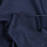 Sergé de laine mélangée marine