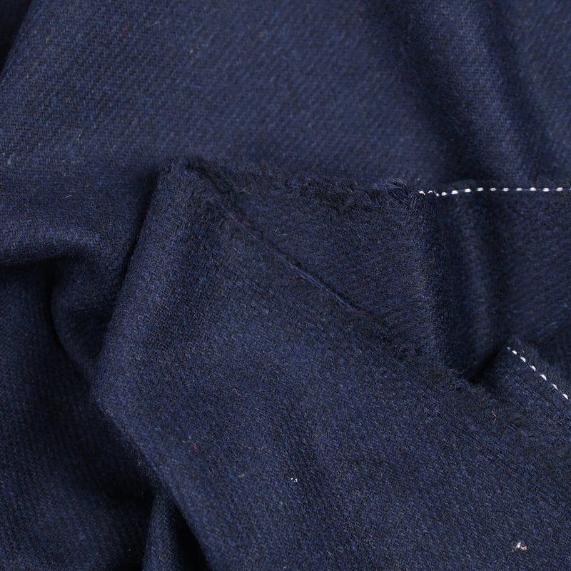 Sergé de laine mélangée marine