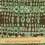 Microfibre imprimée polyester techno fond marron