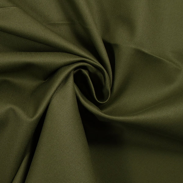 Gabardine de coton kaki
