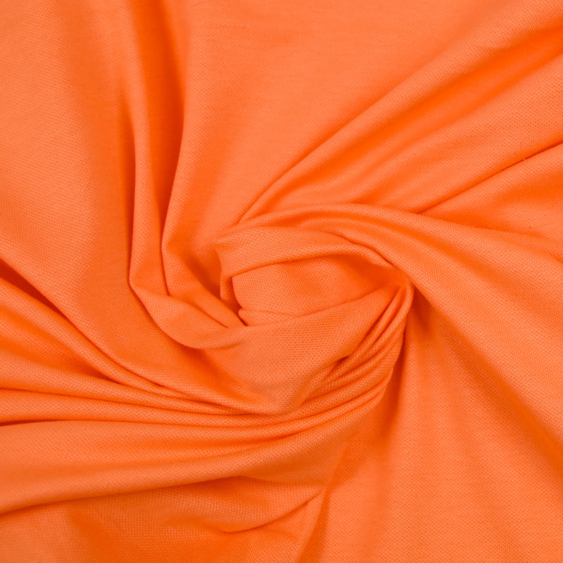 Maille polo coton mandarine