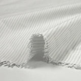 Coton chemise tissé-teint rayé gris fond blanc