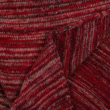Maille tricot polycoton rayé rouge