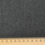 Tissu tailleur flanelle 100% laine Super 120's rayé fond anthracite