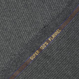Tissu tailleur flanelle 100% laine Super 120's rayé fond anthracite