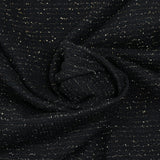 Maille viscose lurex doré fond noir