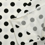 Twill de viscose imprimé à pois fond blanc cassé