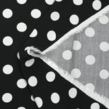 Twill de viscose imprimé à pois fond noir