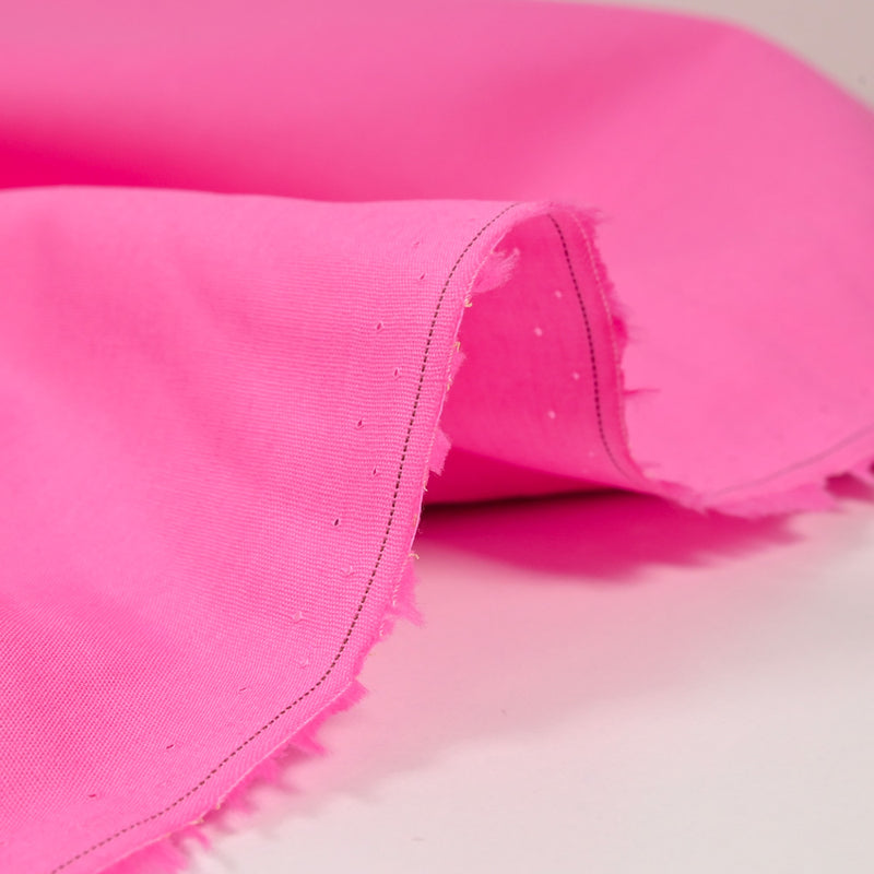 Popeline de coton rose barbie