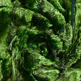 Velours de soie et viscose dévoré rayé vert