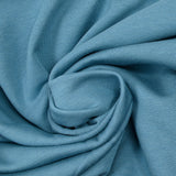 Molleton de coton french terry bleu acier