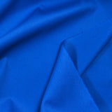 Popeline de coton bleu roi