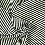 Jean's coton rayé marine et écru