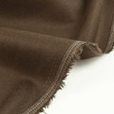 Lin et coton uni chevron marron