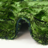 Velours de soie et viscose dévoré rayé vert