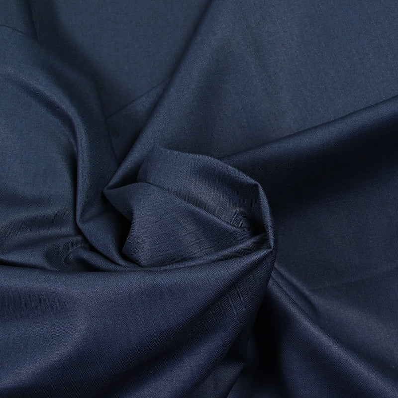 Coton rayé fantaisie bleu nuit