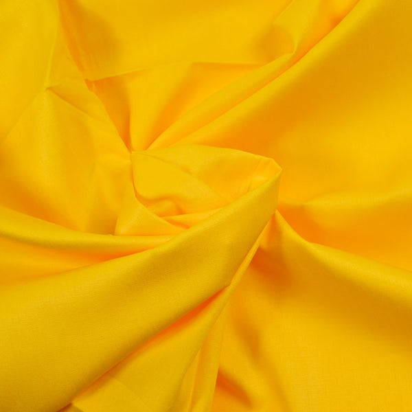 Popeline de coton jaune