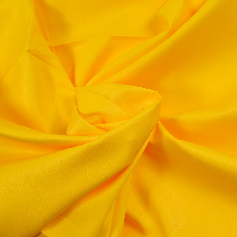 Popeline de coton jaune