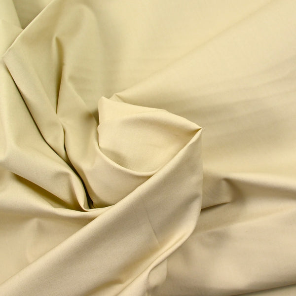 Popeline de coton beige