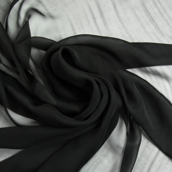 Mousseline soie mélangée noir