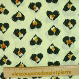 Viscose imprimée sauvage fond jaune