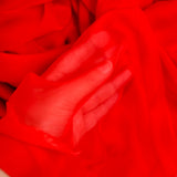 Mousseline 100% soie rouge