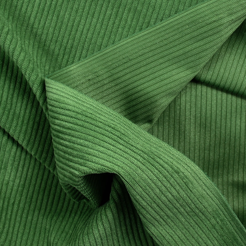 Velours polyester côtelé matcha