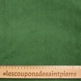 Velours polyester côtelé matcha