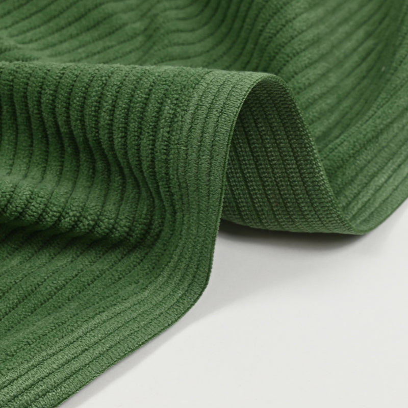 Velours polyester côtelé matcha