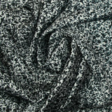 Satin polyester imprimé camouflage gris et noir