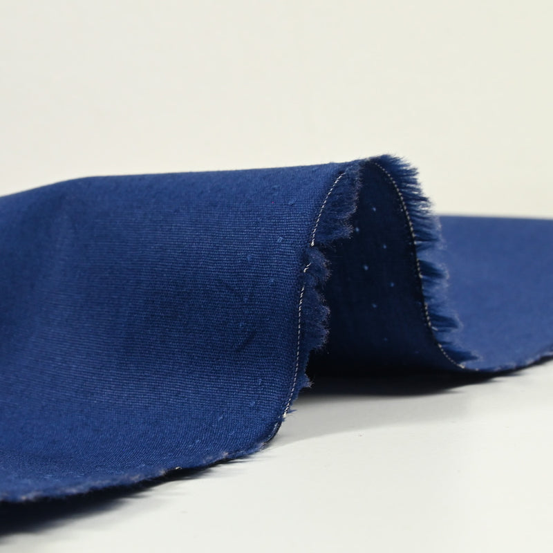 Popeline de coton bleu marine