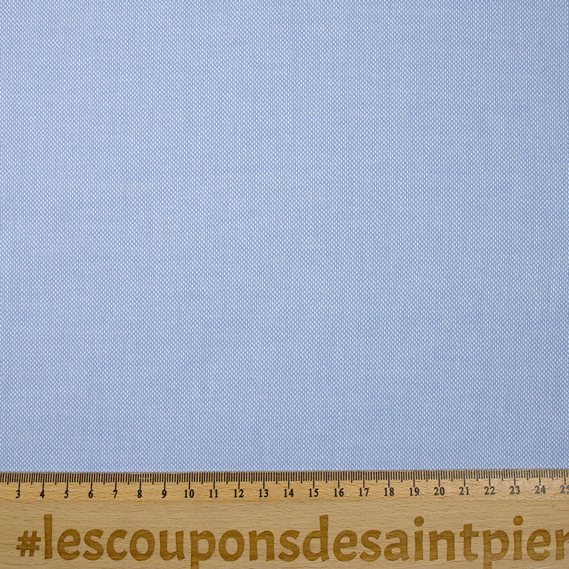 White and sky blue Oxford cotton