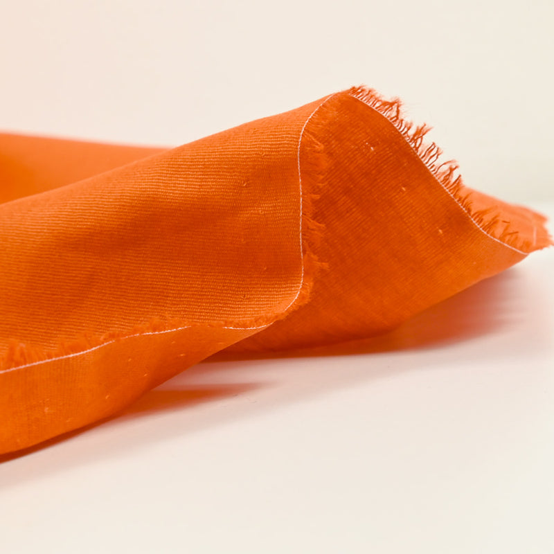 Popeline de coton orange foncé