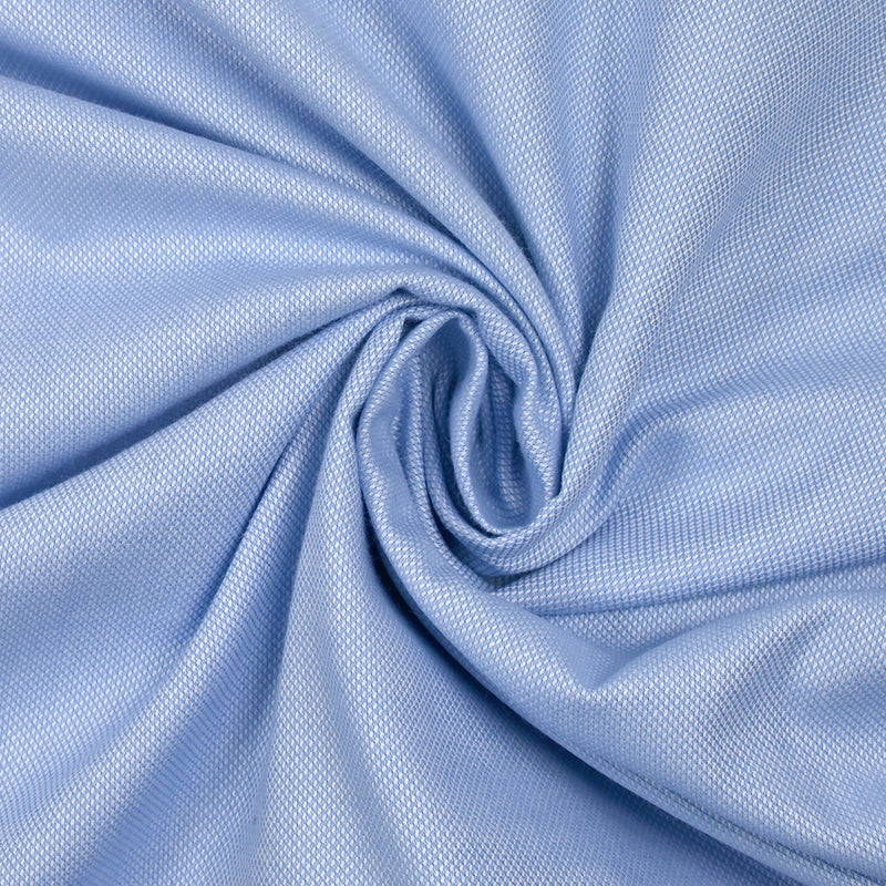 White and sky blue Oxford cotton