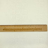 Twill fin de viscose logo blanc cassé