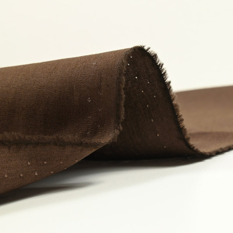 Popeline de coton marron